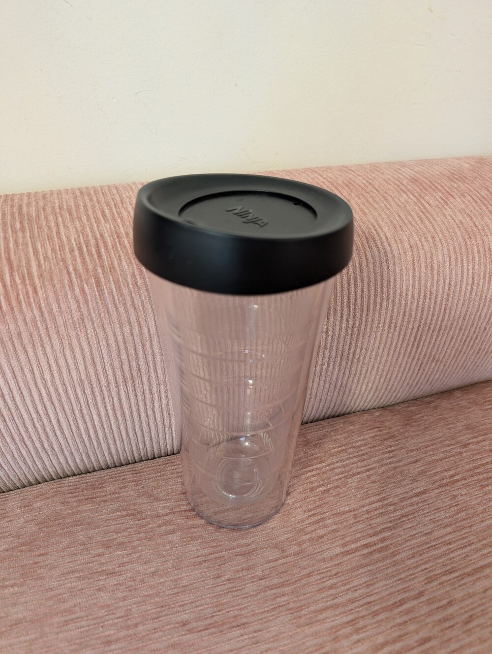 Ninja Double-Walled Travel Tumbler Cup with Lid - Clear & Black
